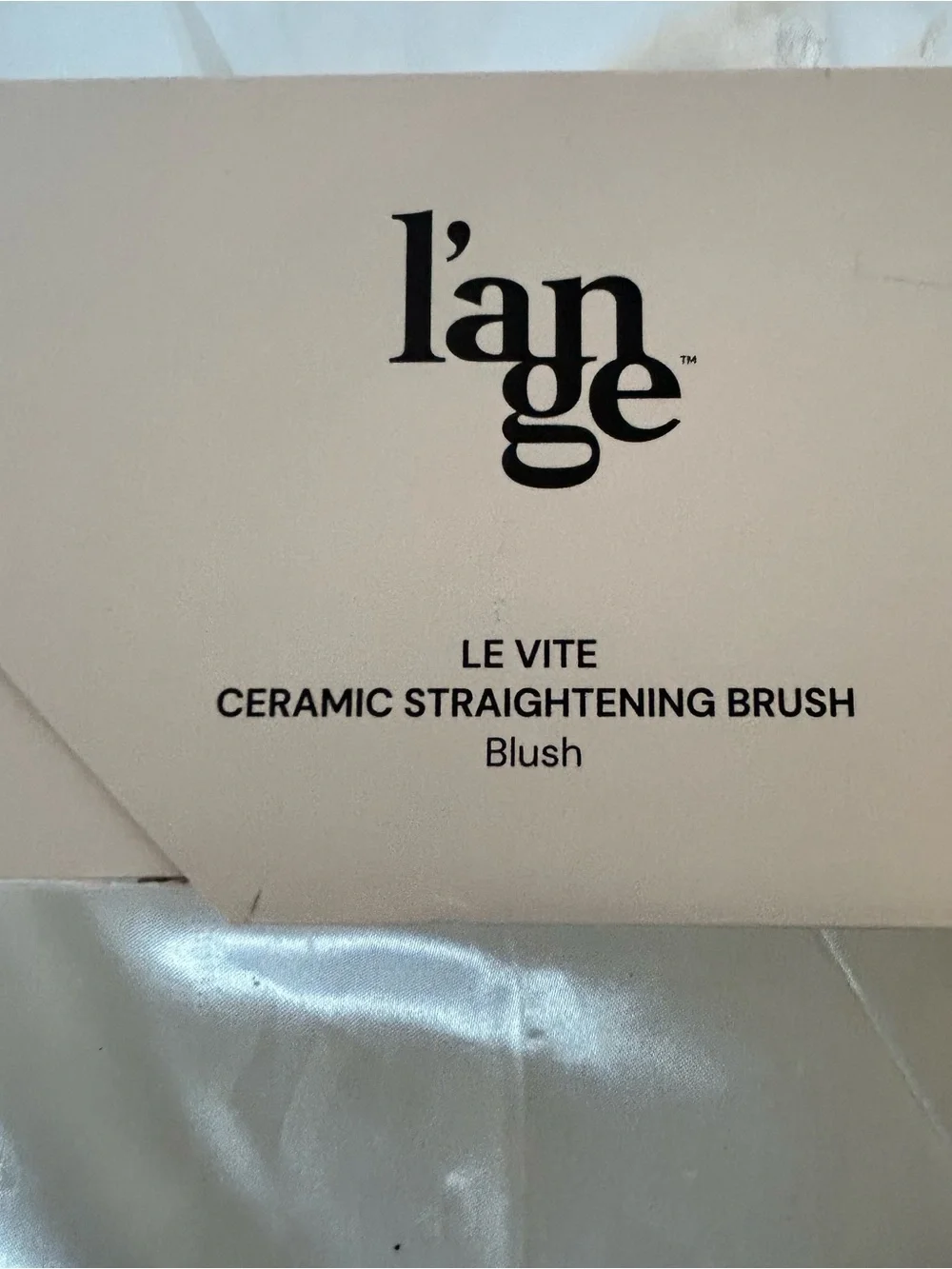 L'ange Hair Le Vite Ceramic Straightening Brush - Blush Pink Open Box Never Used